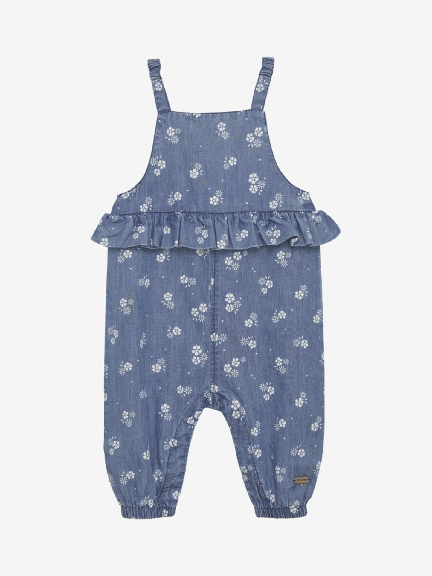 Minymo Latzhose geblumt AOP Biobaumwolle chambray – jetzt kaufen