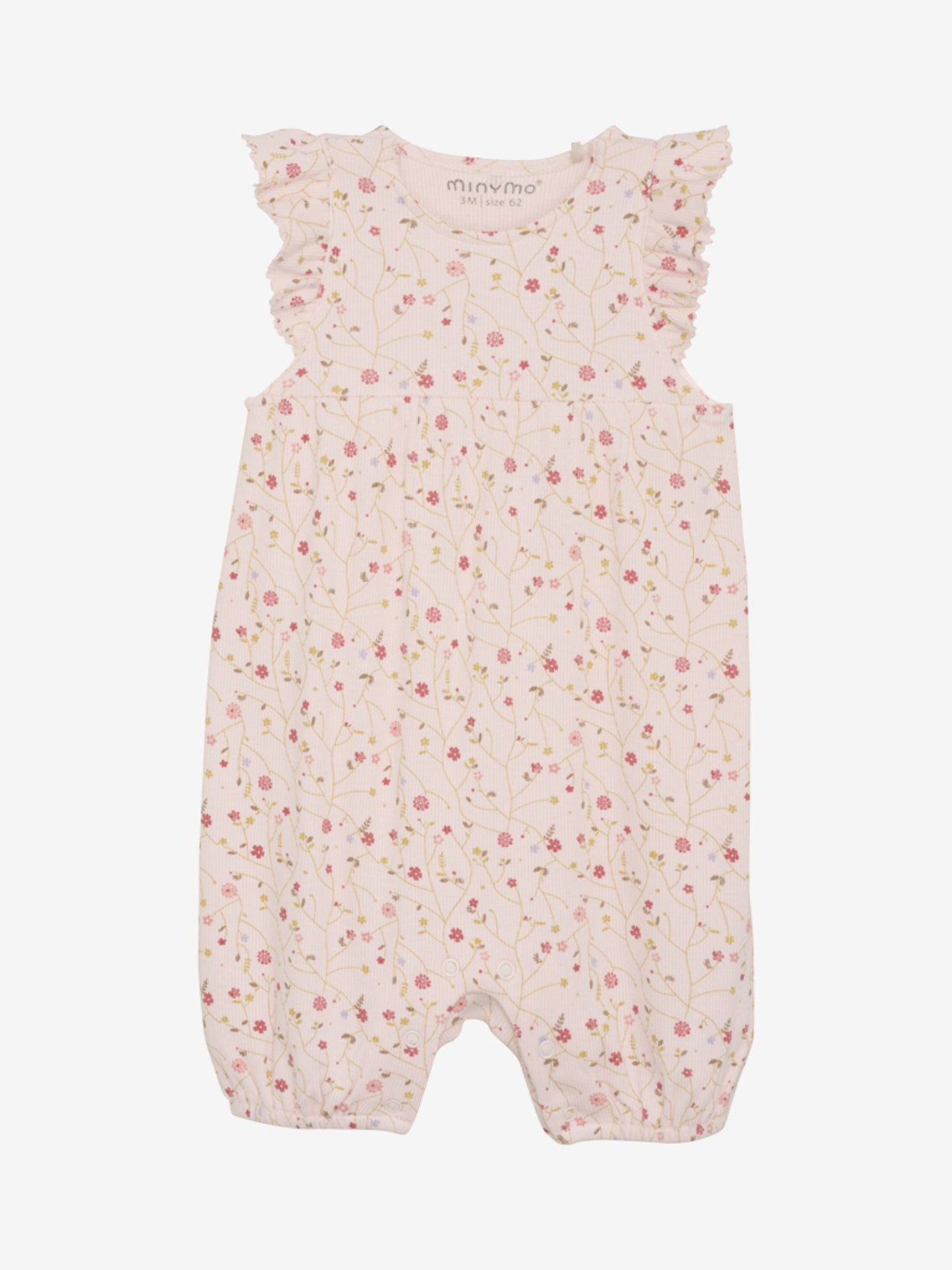 Minymo Strampler kurzarm Bambusmix geblumt pink dogwoo – jetzt kaufen