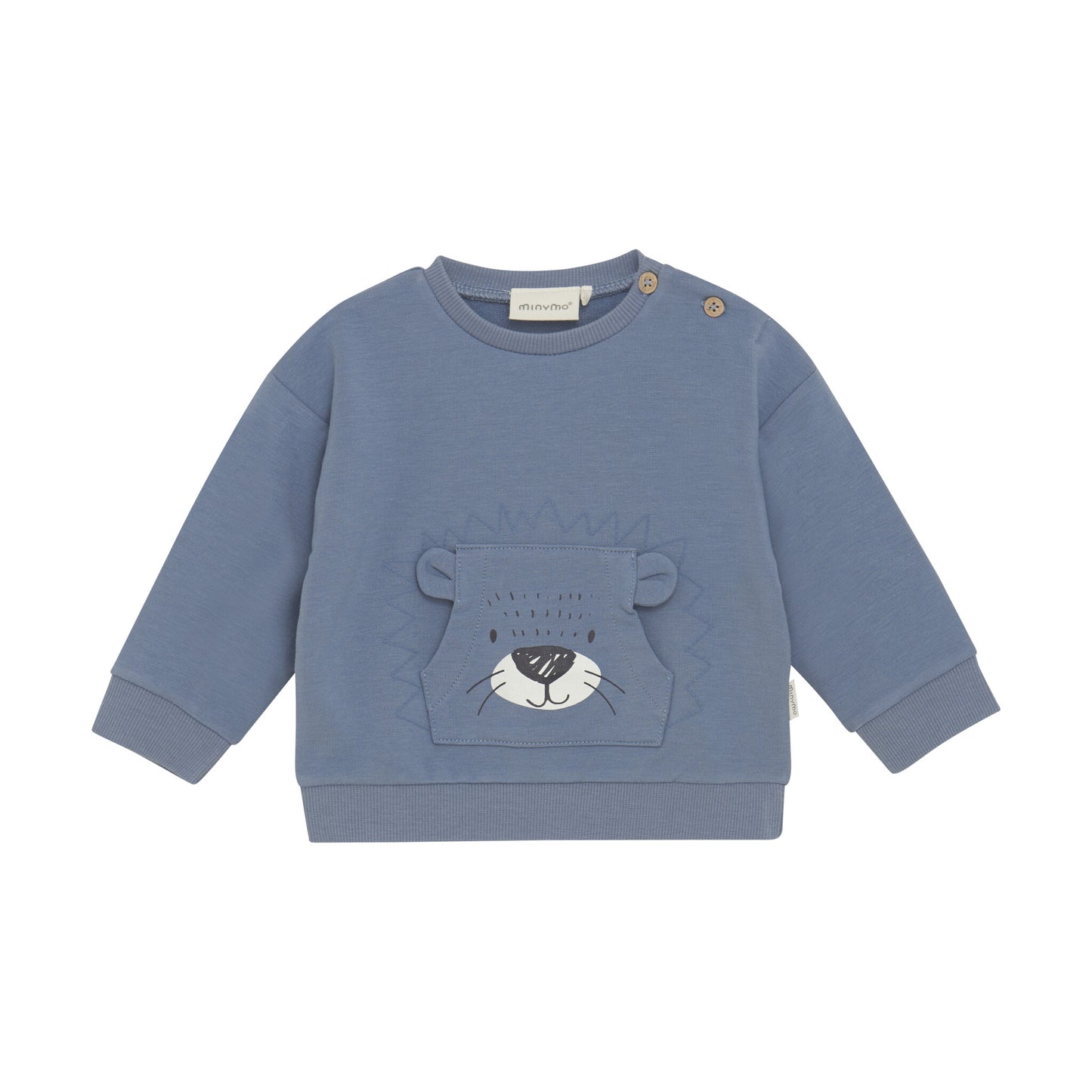 Minymo Langarmshirt Bambusmix Löwe flint stone – jetzt kaufen