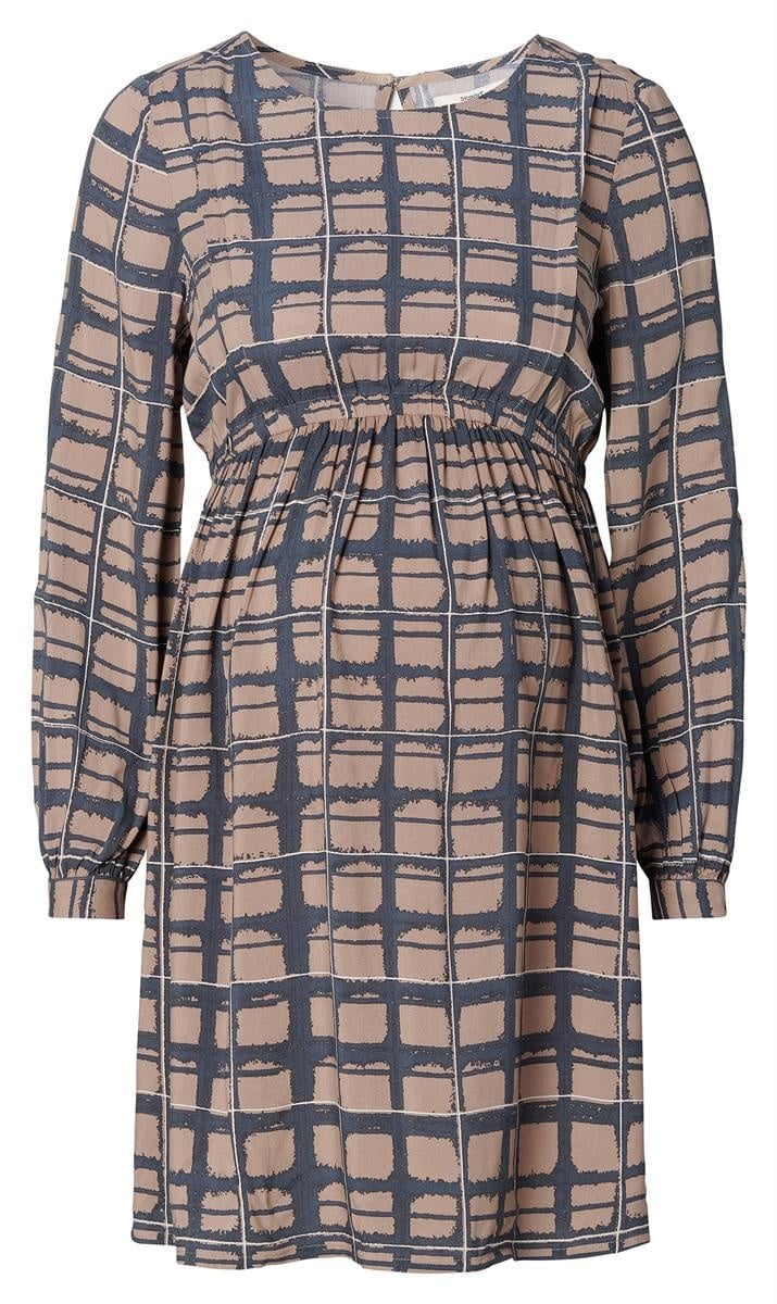 Noppies Still- und Umstandskleid - Karo - taupe grey – jetzt kaufen