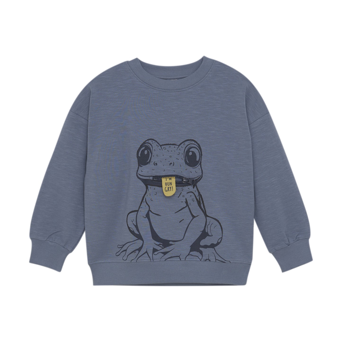 Minymo Pullover Frosch Biobaumwolle flint stone – jetzt kaufen
