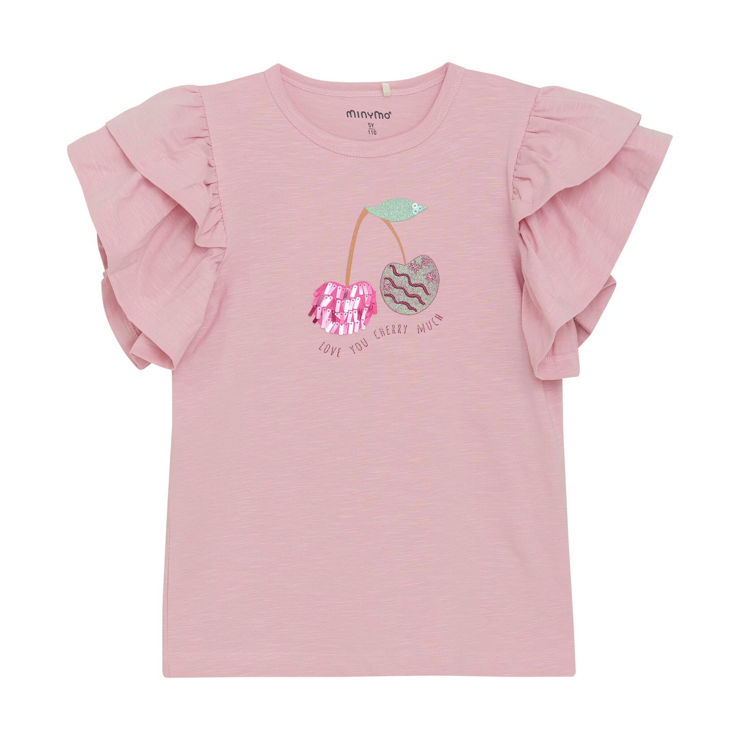 Minymo T-Shirt Kirschen Baumwolle bleached mauve – jetzt kaufen