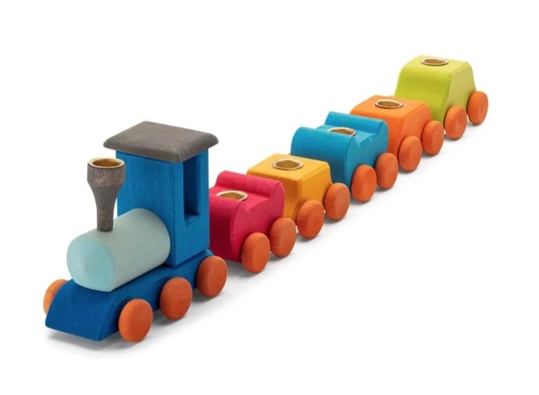 Glückskäfer Geburtstagszug Holz 6-teilig mit Schiene – jetzt kaufen