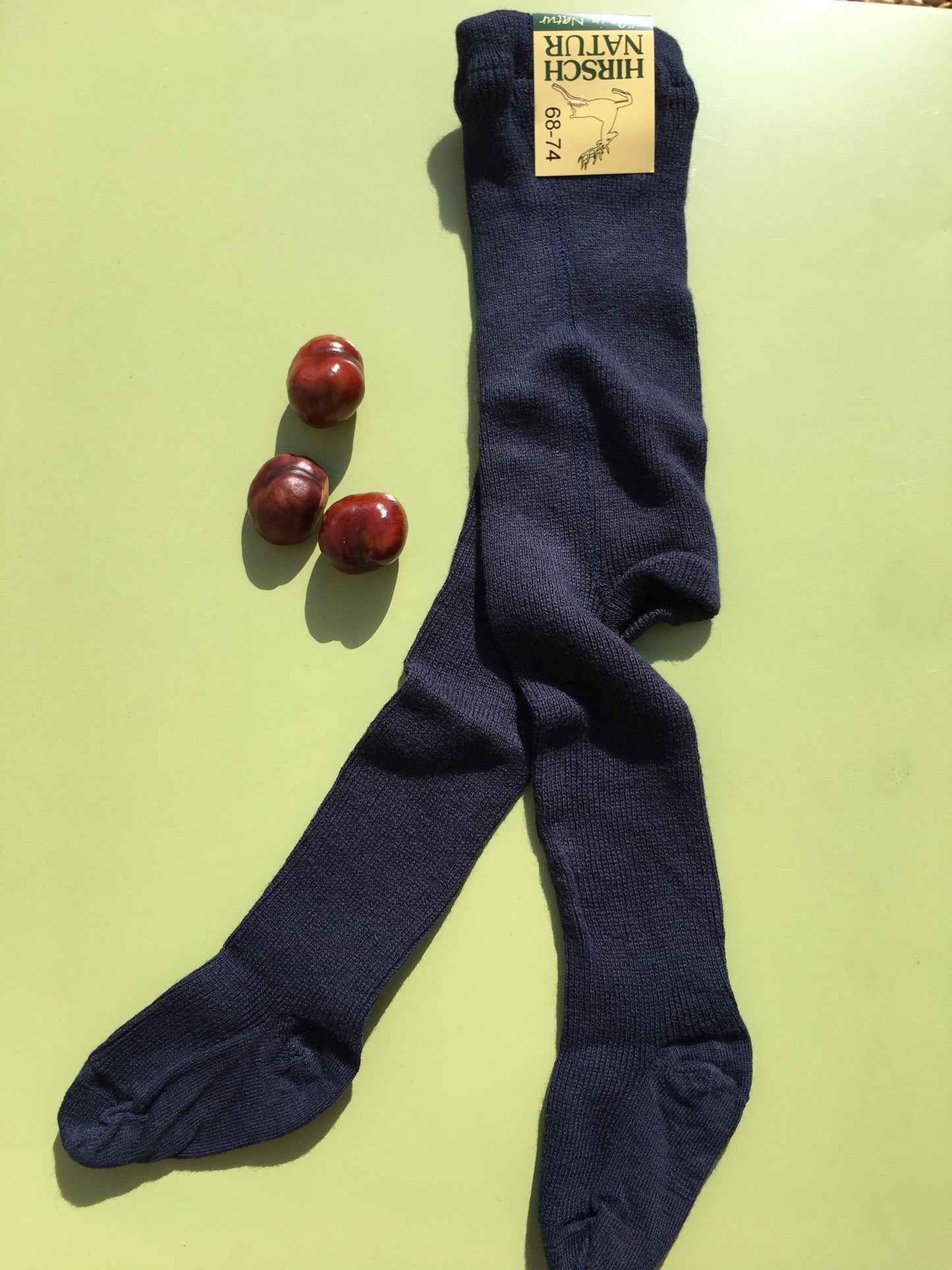 Hirsch Natur Strumpfhose - Baumwolle/Wolle - marine – jetzt kaufen