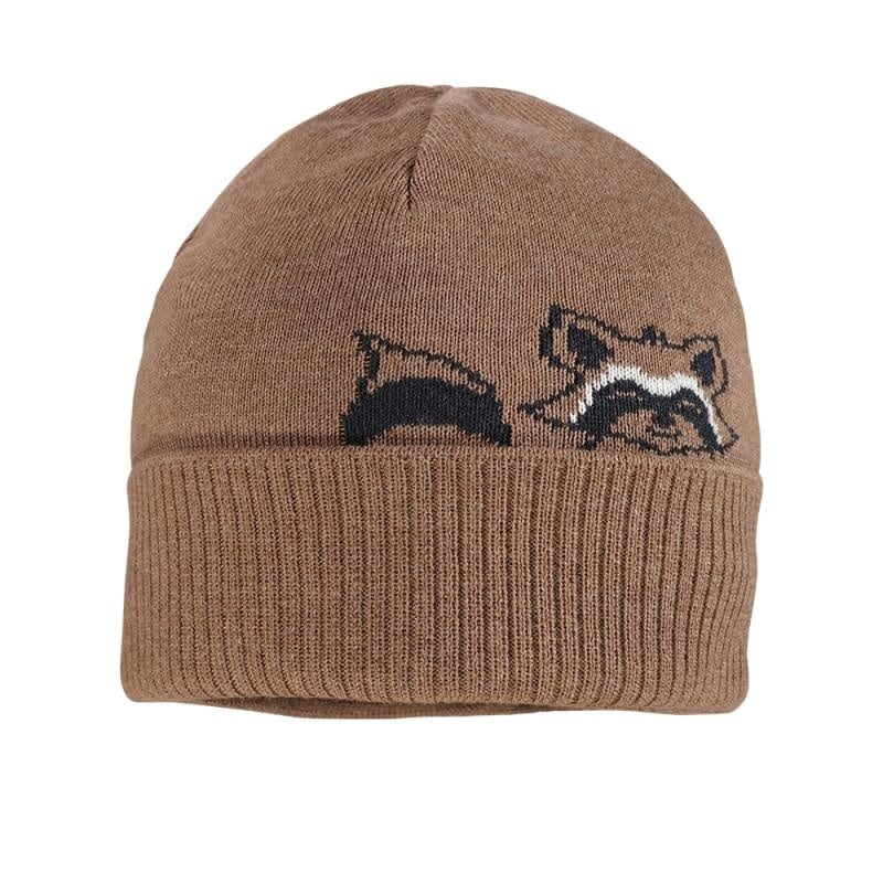 maximo Mütze gefüttert mit Waschbär Baumwolle braun – jetzt kaufen