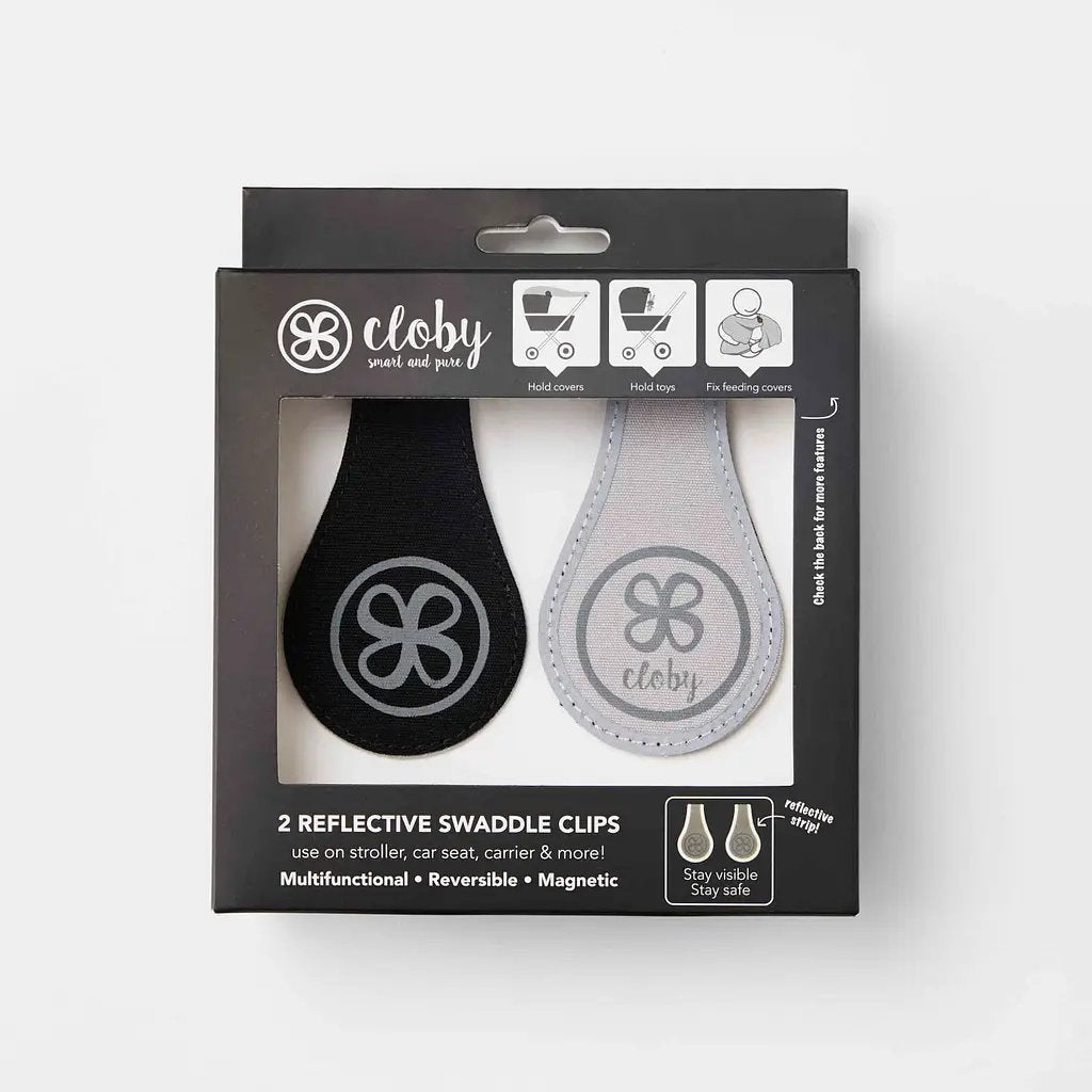 Cloby Reflektierende Magnetclips aus Canvas Schwarz – jetzt kaufen