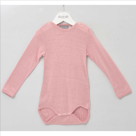 Alkena Body langarm rosa mit Knöpfen an den Schultern – jetzt kaufen