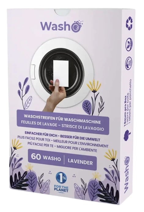 Washo 1 Box mit 60 Washo-Waschstreifen Lavendel – jetzt kaufen