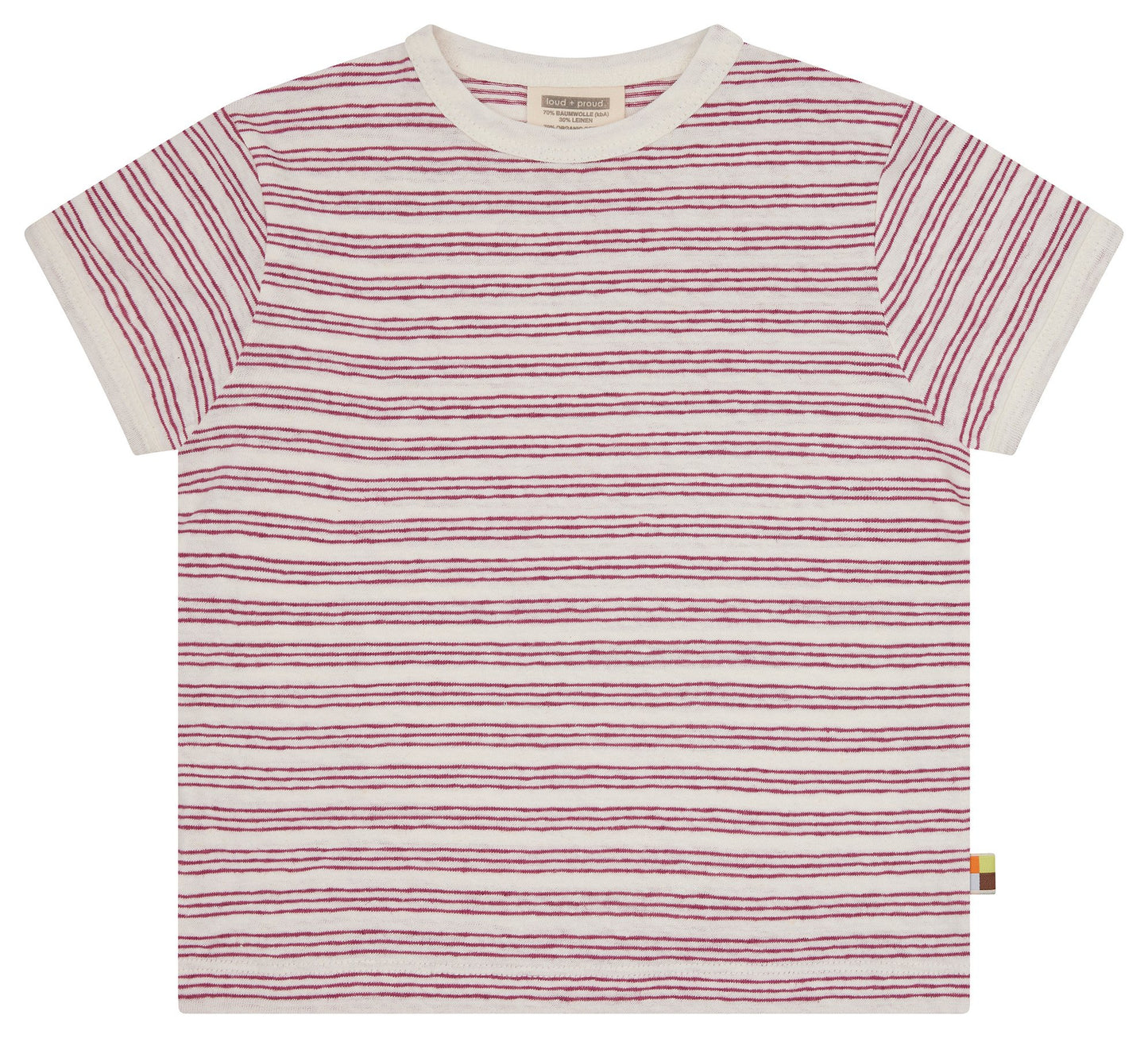 Loud and Proud T-Shirt Streifen mit Leinen fuchsia – jetzt kaufen