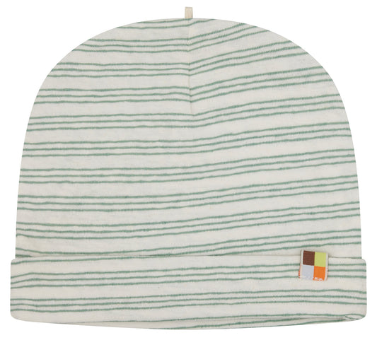 Loud and Proud Mütze Streifen mit Leinen  bambusgrün – jetzt kaufen