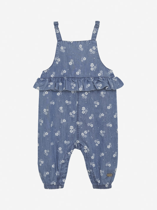 Minymo Latzhose geblumt AOP Biobaumwolle chambray – jetzt kaufen