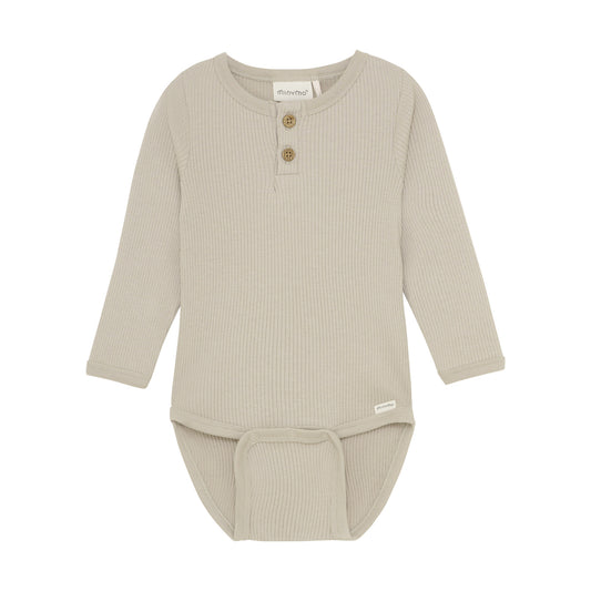 Minymo Body langarm Tencelmix gerippt hellbeige – jetzt kaufen
