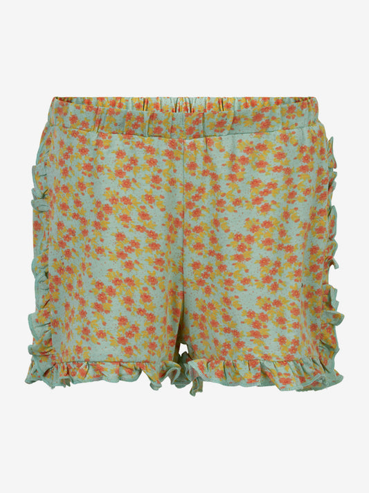 Minymo Shorts - Flower - Bambusviskose - aqua foam – jetzt kaufen