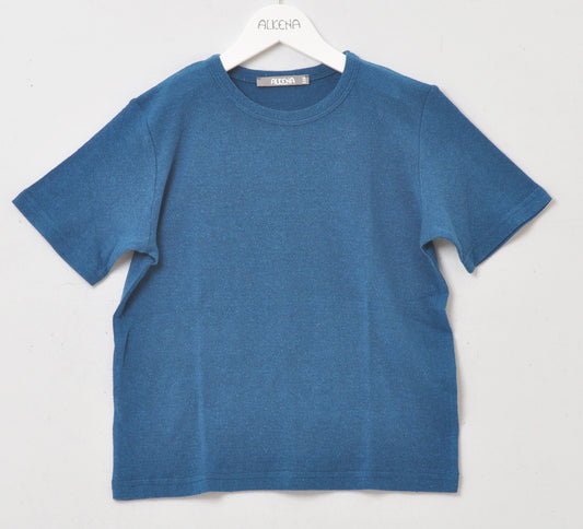 Alkena Kinder T-Shirt kurzarm Bio Bouretteseide saphir – jetzt kaufen