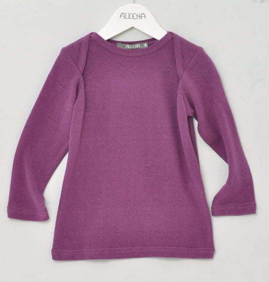 Alkena Schlupfhemd langarm Bio Bouretteseide violett – jetzt kaufen