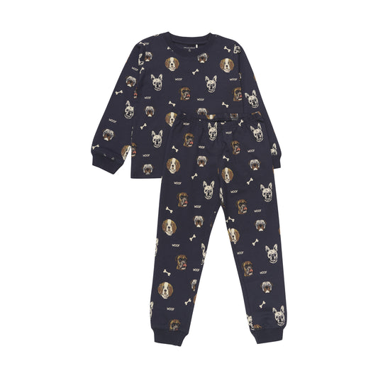 Minymo Pyjamaset Hunde Biobaumwolle parisian night – jetzt kaufen