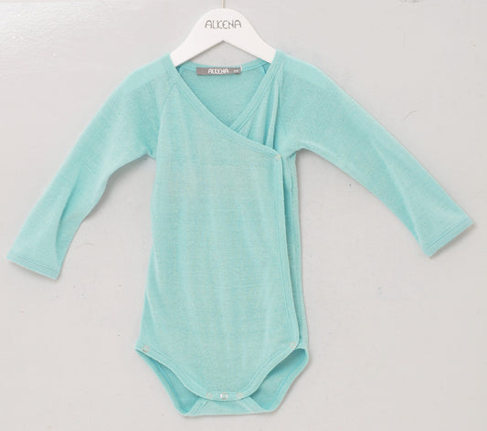 Alkena Wickelbody langarm - Bouretteseide -aqua – jetzt kaufen