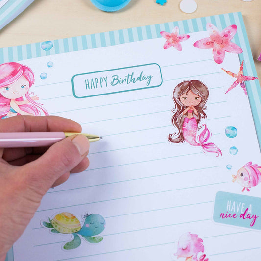Papierdrachen Briefblock Set Meerjungfrau nachhaltig – jetzt kaufen
