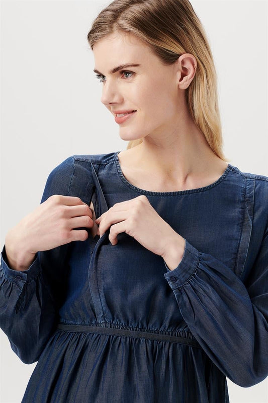 Noppies Still- und Umstandskleid - Tencel - darkwash – jetzt kaufen