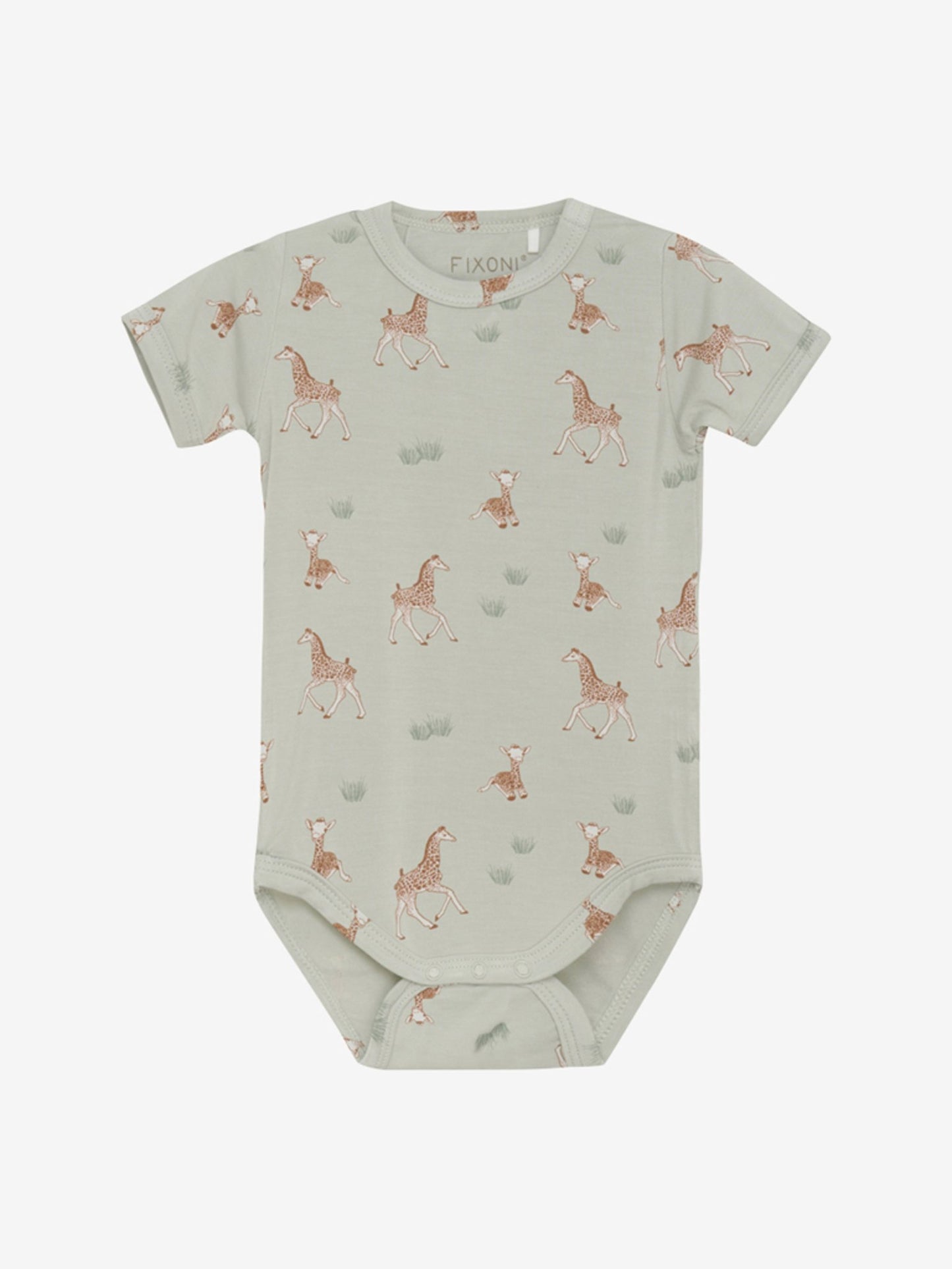 Fixoni Body kurzarm Bambusviskose Giraffe mineral gray – jetzt kaufen