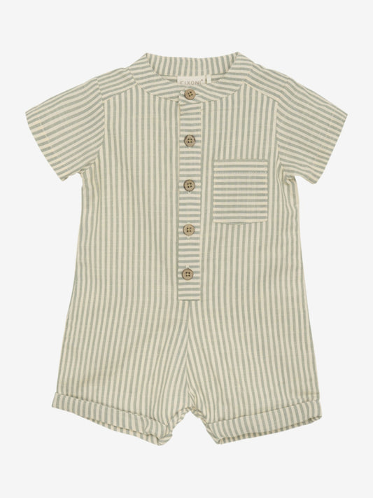 Fixoni Strampler Biobaumwolle gestreift lily pad – jetzt kaufen