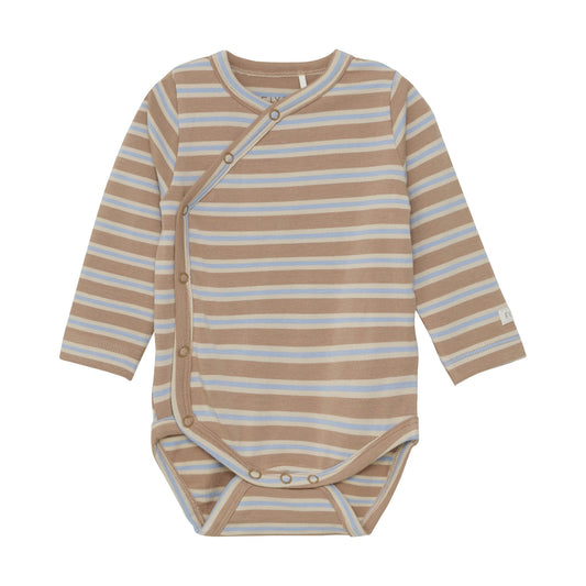 Fixoni Wickelbody langarm gestreift Tencelmix macaroon – jetzt kaufen