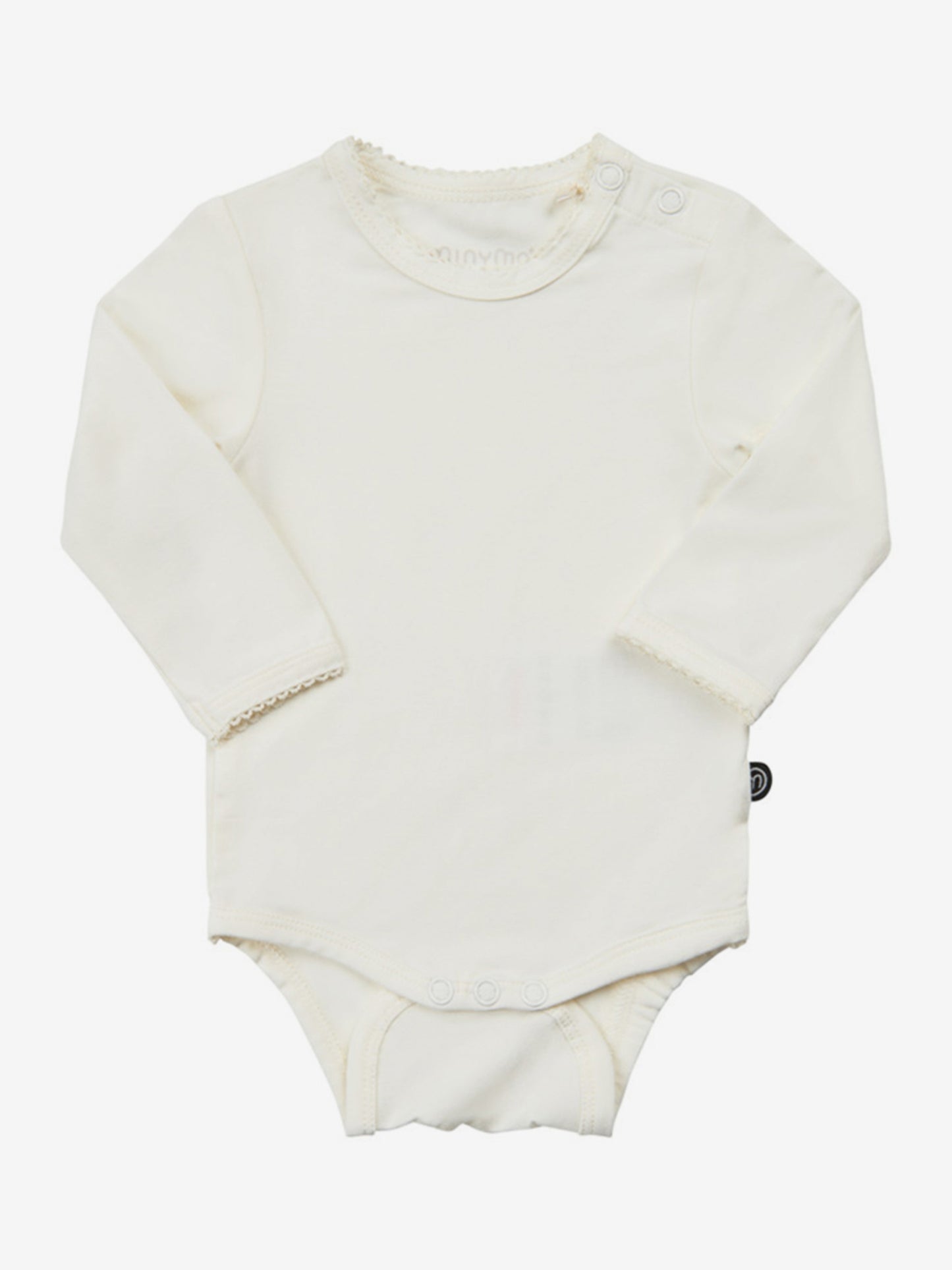 Minymo Body langarm - uni - Bambusviskose - white – jetzt kaufen