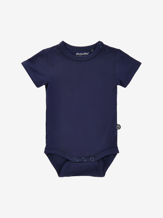 Minymo Body kurzarm - uni - Bambusviskose - dark navy – jetzt kaufen
