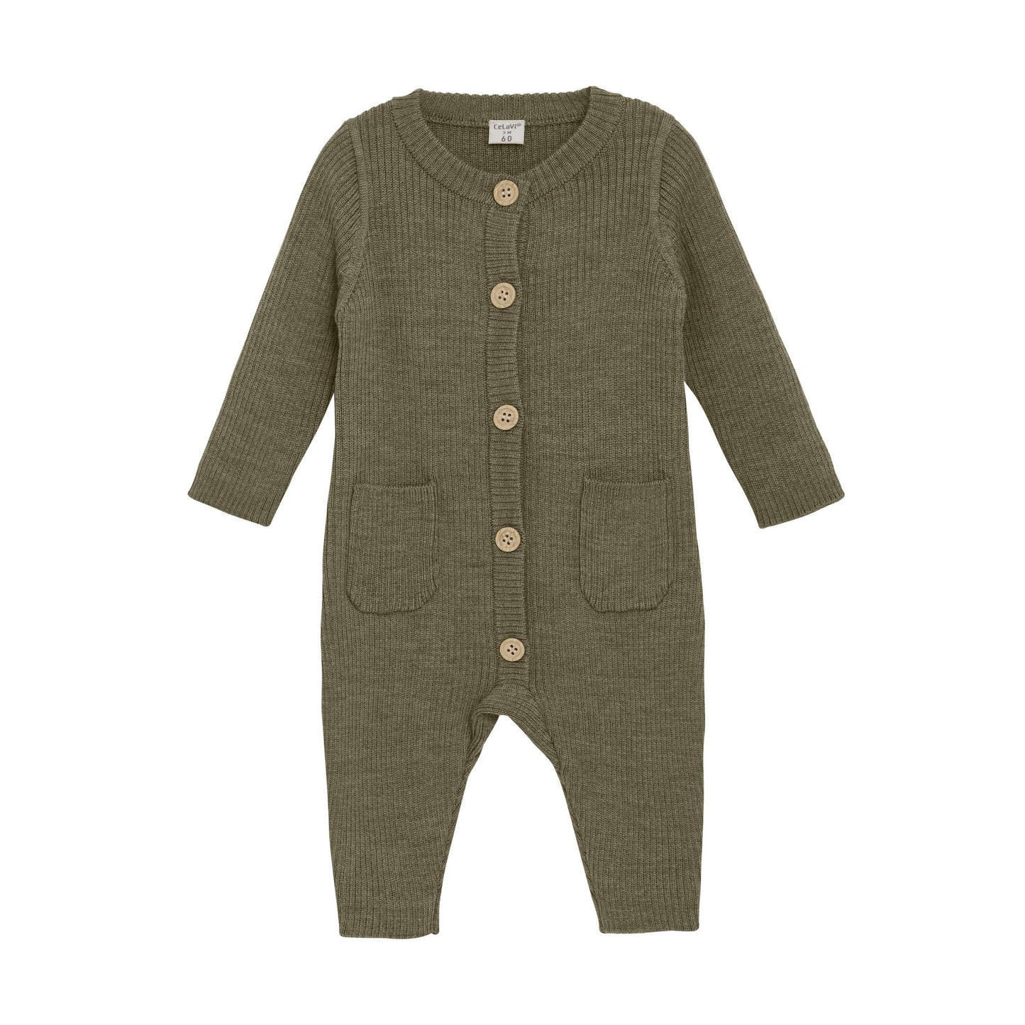 CeLaVi Strickanzug Merinowolle dusky green – jetzt kaufen