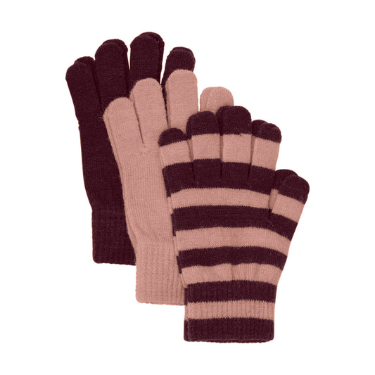 Minymo 3 er Pack Fingerhandschuhe Wollmix catawba grap – jetzt kaufen