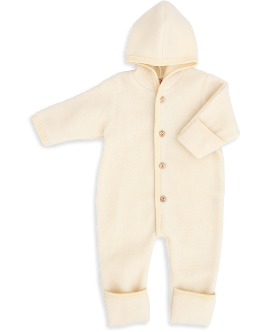 Engel Natur Wollfleece Overall mit Kapuze - natur – jetzt kaufen