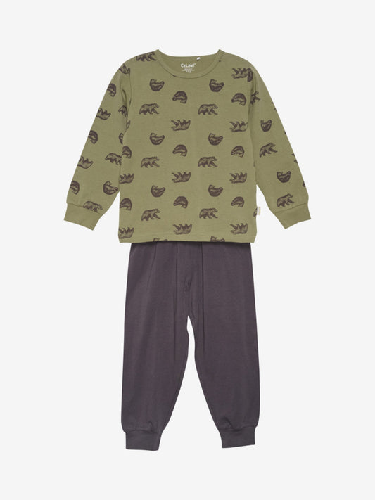 CeLaVi Pyjamaset Bär Baumwolle gothic olive – jetzt kaufen
