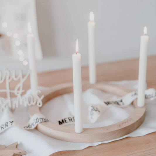 Eulenschnitt Adventskranz aus Eiche 36 cm – jetzt kaufen