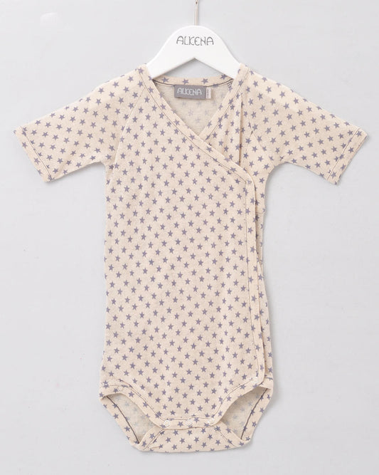 Alkena Wickelbody Sternendruck kurzarm - Bourretteseid – jetzt kaufen