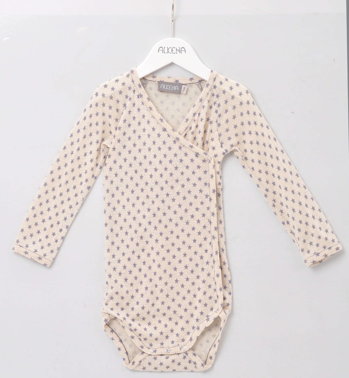 Alkena Wickelbody natur mit Sternendruck - langarm - B – jetzt kaufen