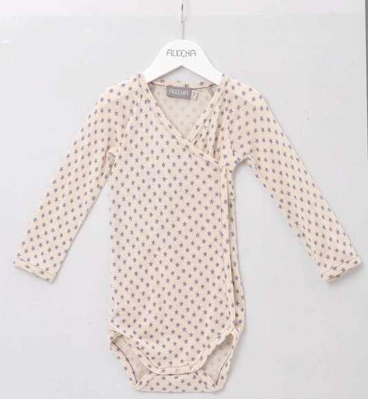 Alkena Wickelbody natur mit Sternendruck - langarm - B – jetzt kaufen