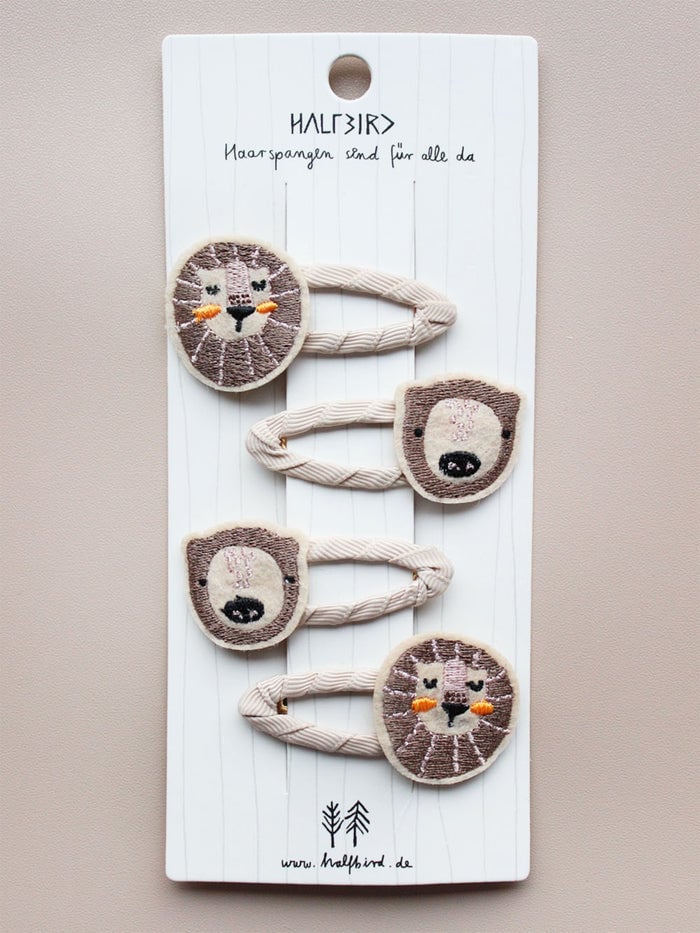 Halfbird Haarspangen Bär und Löwe – jetzt kaufen