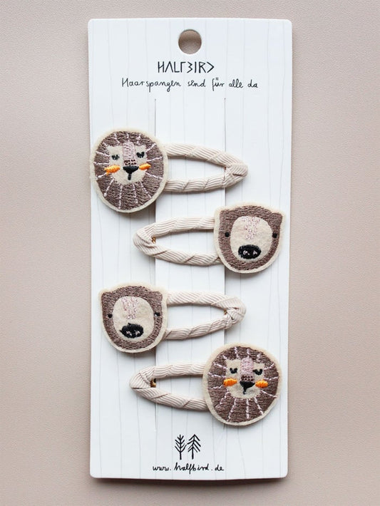 Halfbird Haarspangen Bär und Löwe – jetzt kaufen