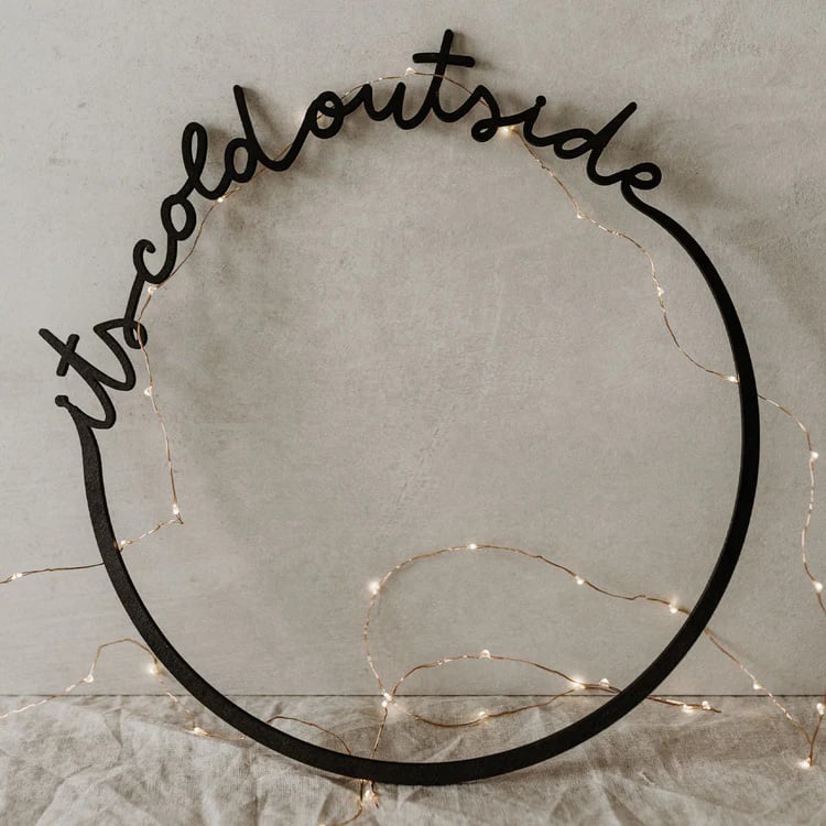 Eulenschnitt Holzkranz It's cold outside – jetzt kaufen