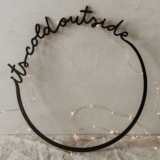 Eulenschnitt Holzkranz It's cold outside – jetzt kaufen