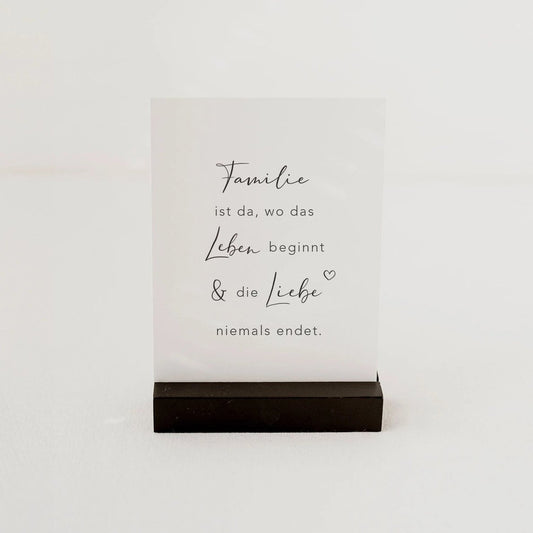 Eulenschnitt Spruchkarte Familie ist – jetzt kaufen