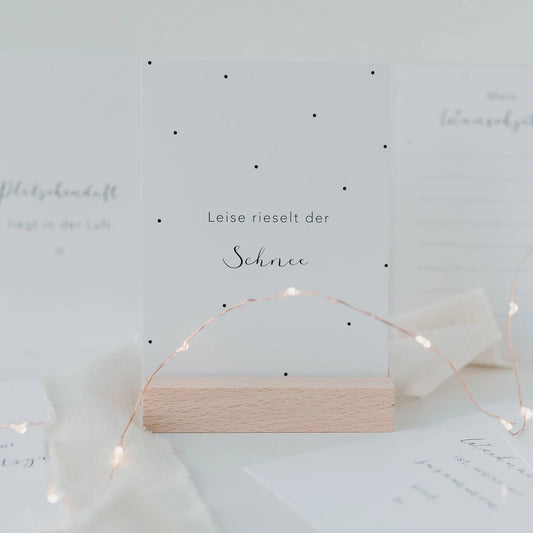 Eulenschnitt Weihnachtskarte Leise rieselt der Schnee – jetzt kaufen