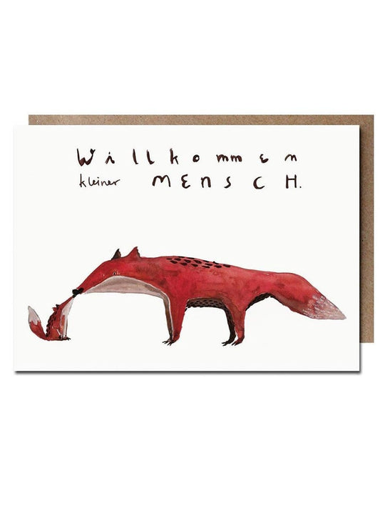 Halfbird Klappkarte Geburt - Willkommen kleiner Mensch – jetzt kaufen