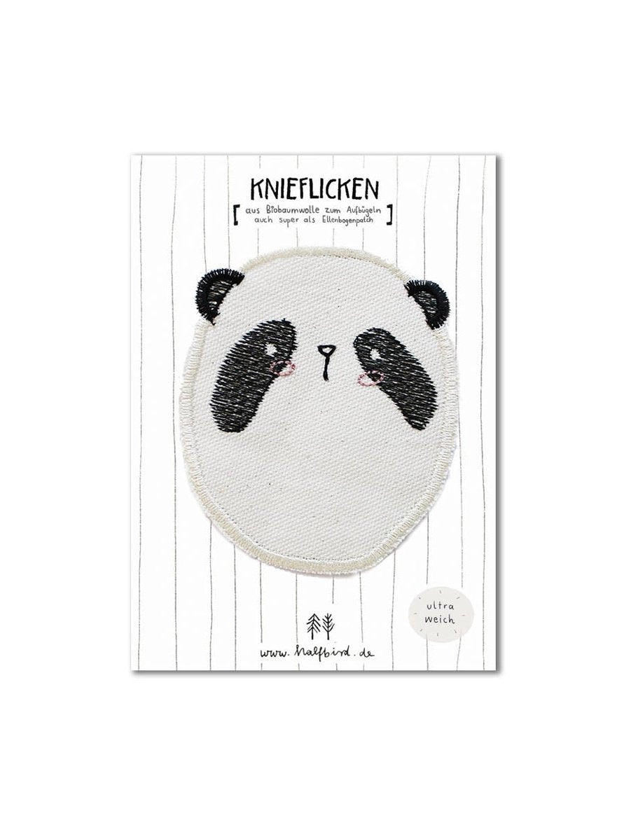 Halfbird Knieflicken  Panda - Biobaumwollcanvas – jetzt kaufen
