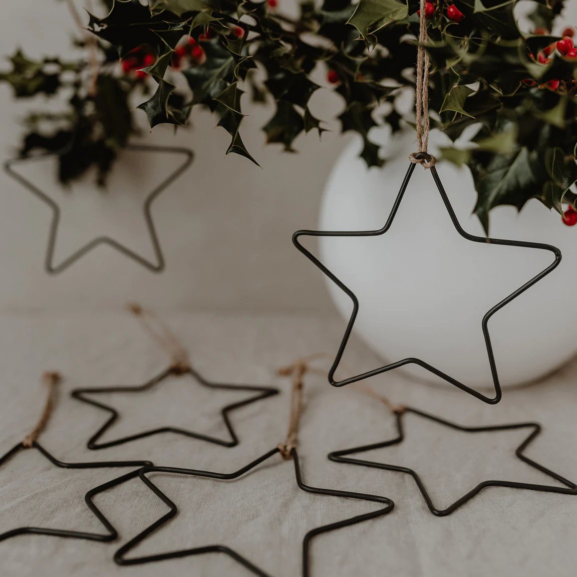 Eulenschnitt Metallanhänger Stern 6er Set – jetzt kaufen
