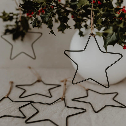 Eulenschnitt Metallanhänger Stern 6er Set – jetzt kaufen