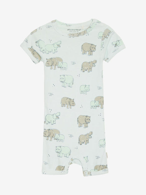 Minymo Strampler kurzarm - Nilpferd - Bambusviskose – jetzt kaufen