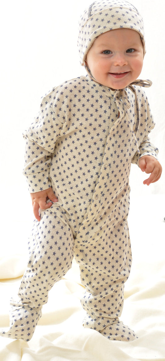 Alkena Pyjama Seide - Strampler Bouretteseide - Sterne – jetzt kaufen