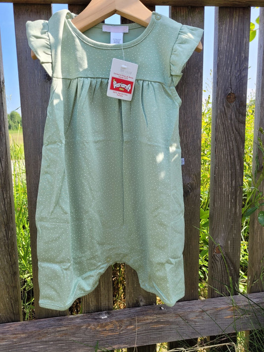 Paola Maria Strampler kurzarm - oliv mit weissen Punkt – jetzt kaufen