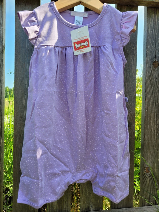 Paola Maria Strampler kurzarm - lila mit weissen Punkt – jetzt kaufen